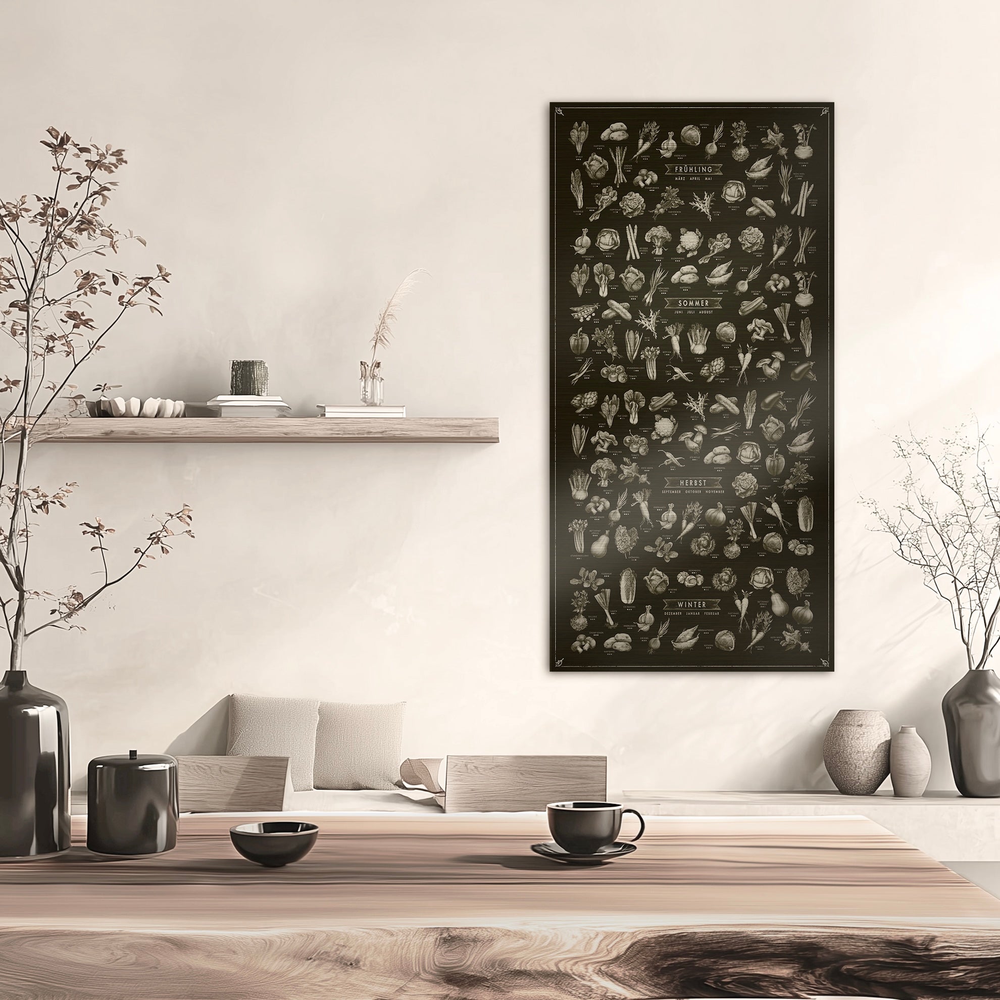 DER GEMÜSE-KALENDER Hochformat in Gold