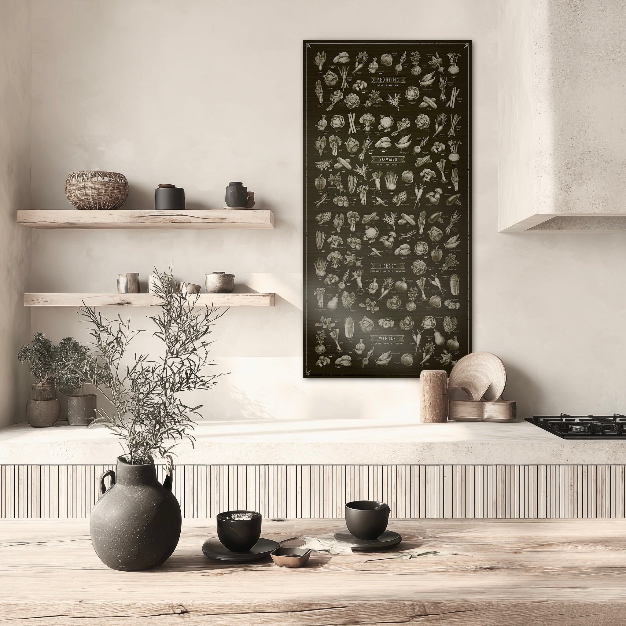 DER GEMÜSE-KALENDER Hochformat in Gold
