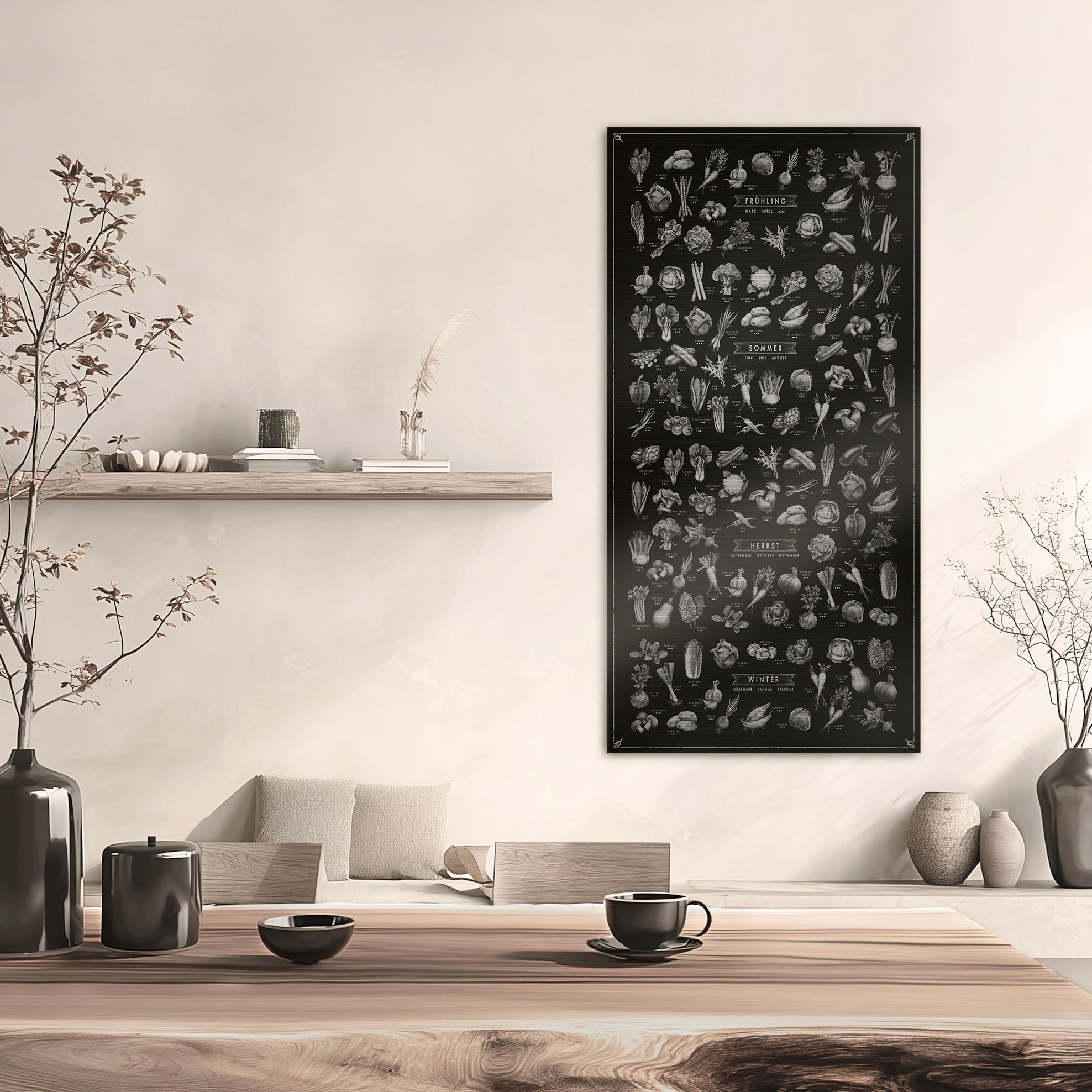 DER GEMÜSE-KALENDER Hochformat in Silber
