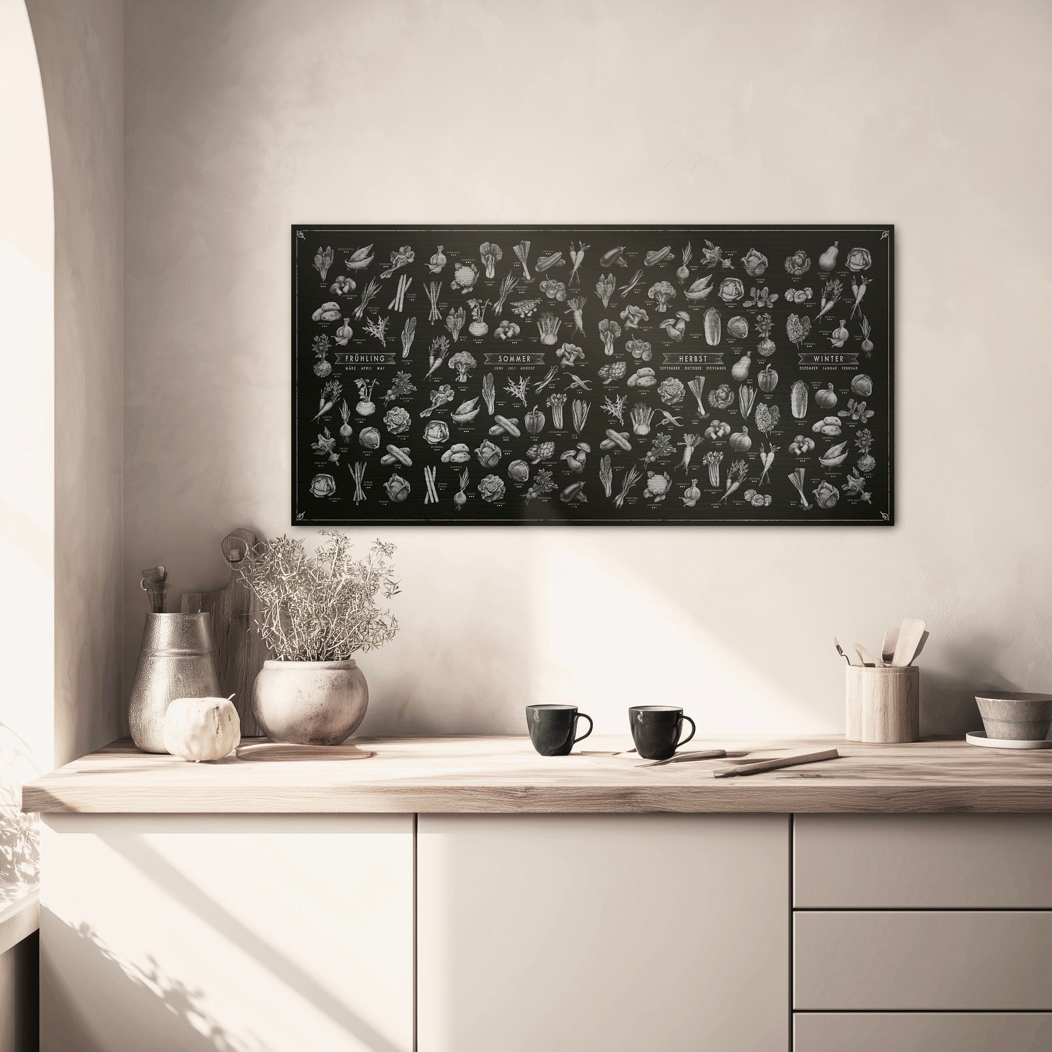 DER GEMÜSE-KALENDER Querformat in Silber