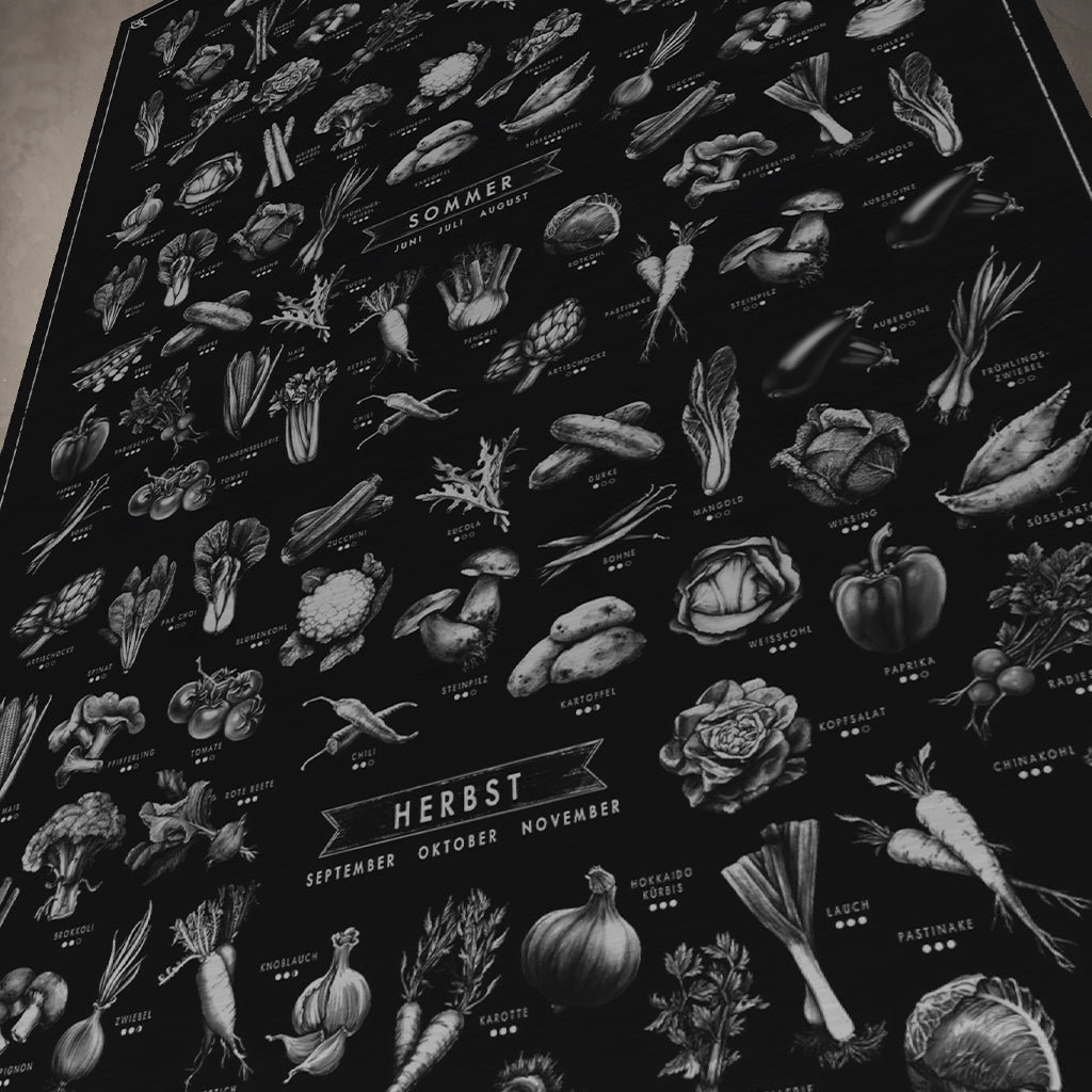 DER GEMÜSE-KALENDER Querformat in Silber