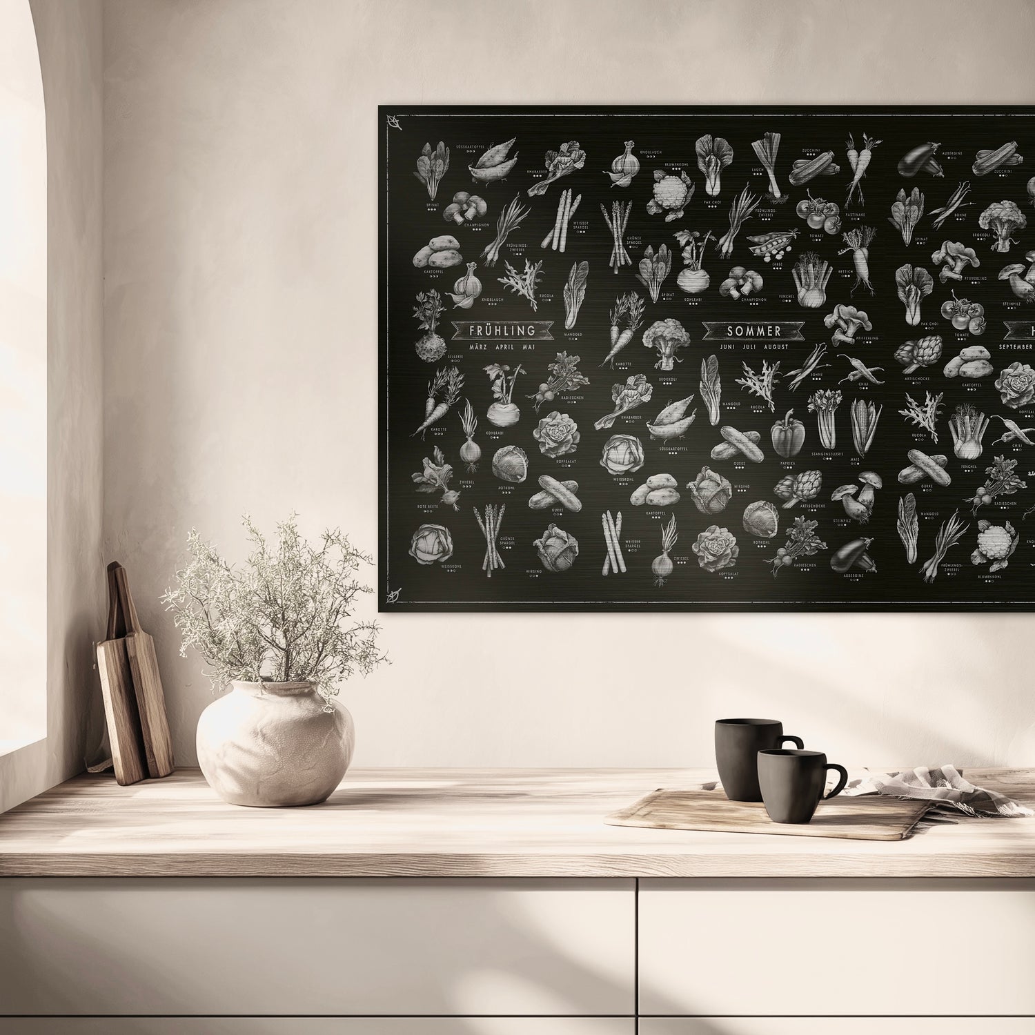 DER GEMÜSE-KALENDER Querformat in Silber