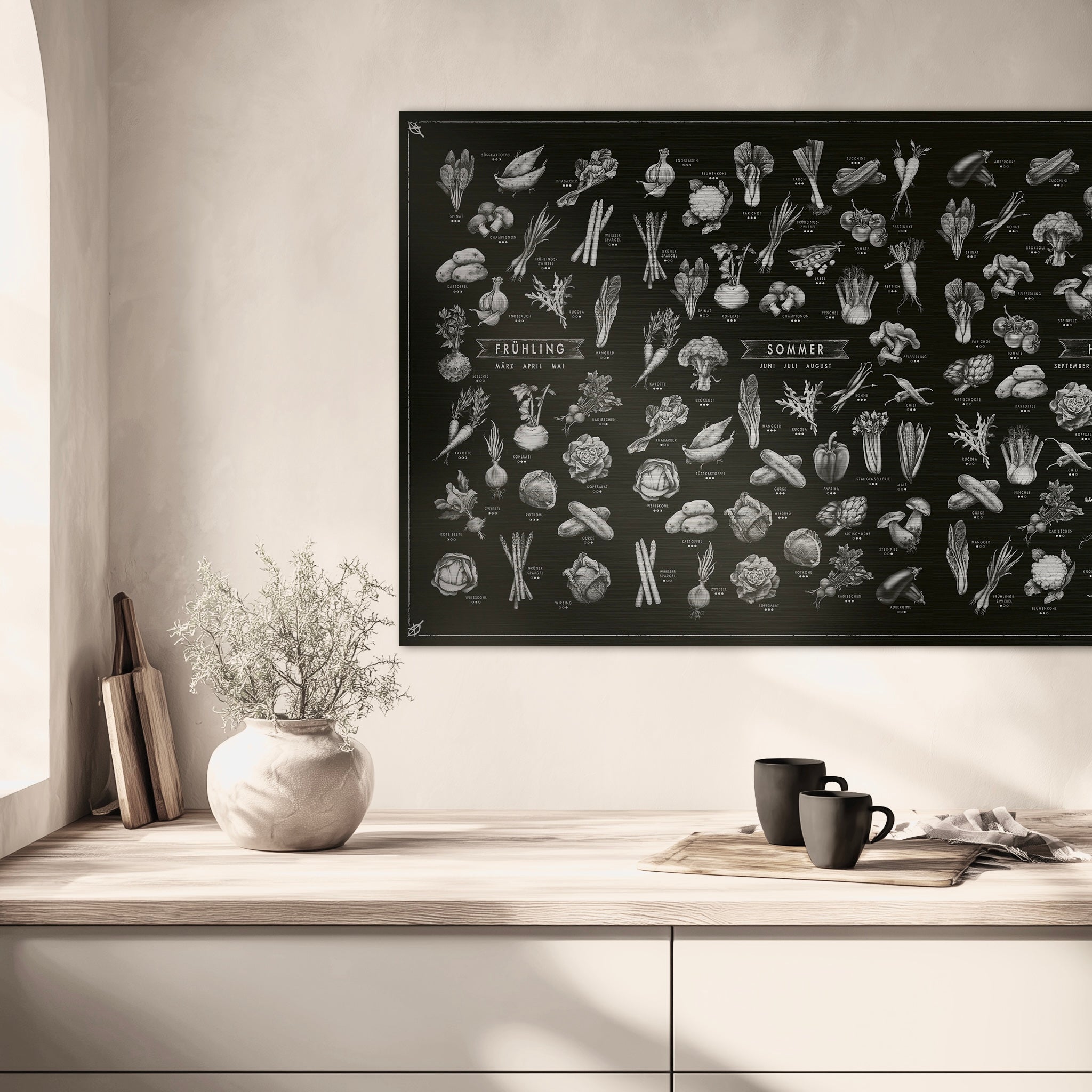DER GEMÜSE-KALENDER Querformat in Silber